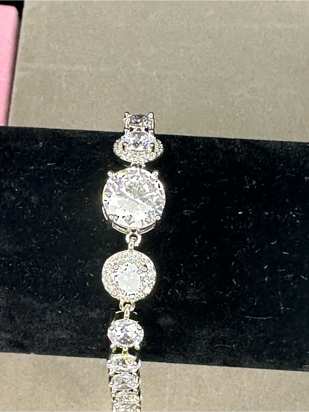 Classic Silver-Tone Cubic Zirconia Tennis Bracelet - White